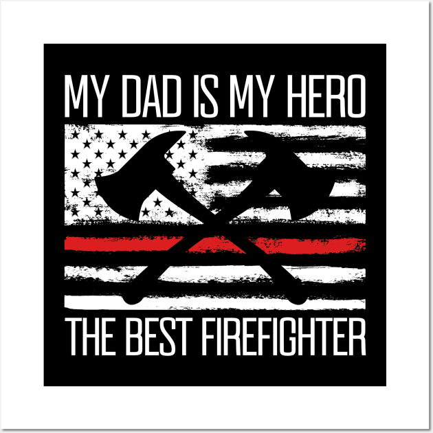 Thin Red Line - Fireman & Volunteer Firefighter Wall Art by 5StarDesigns